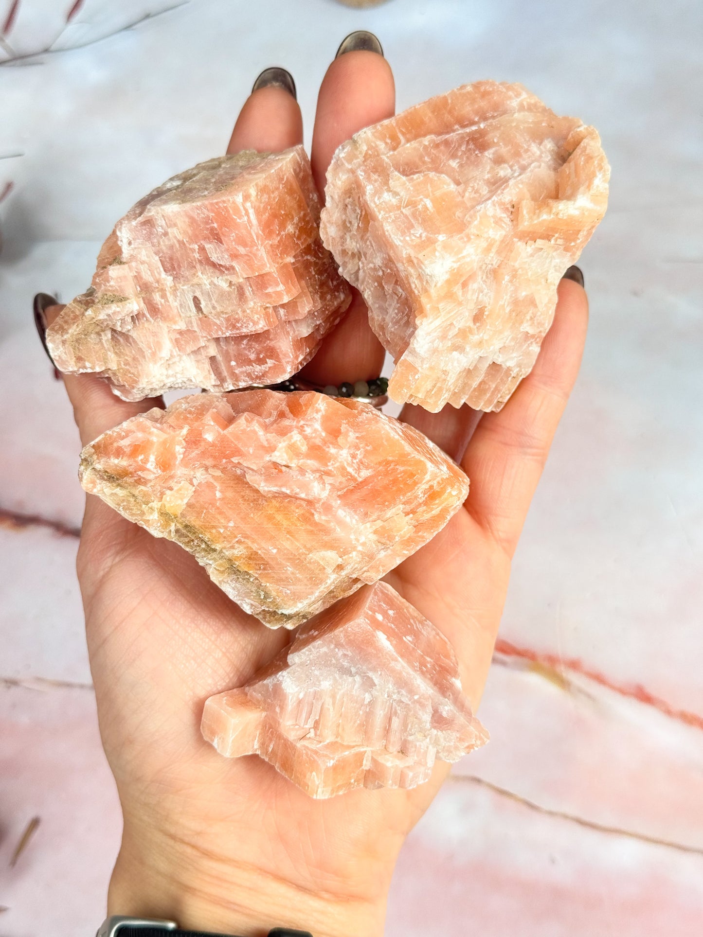 Sunset Orange Calcite Roughs