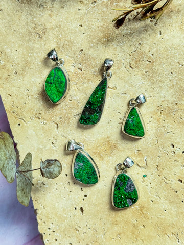 Uvavorite Green Garnet Pendants