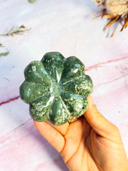 Green Jasper Pumpkin Carving