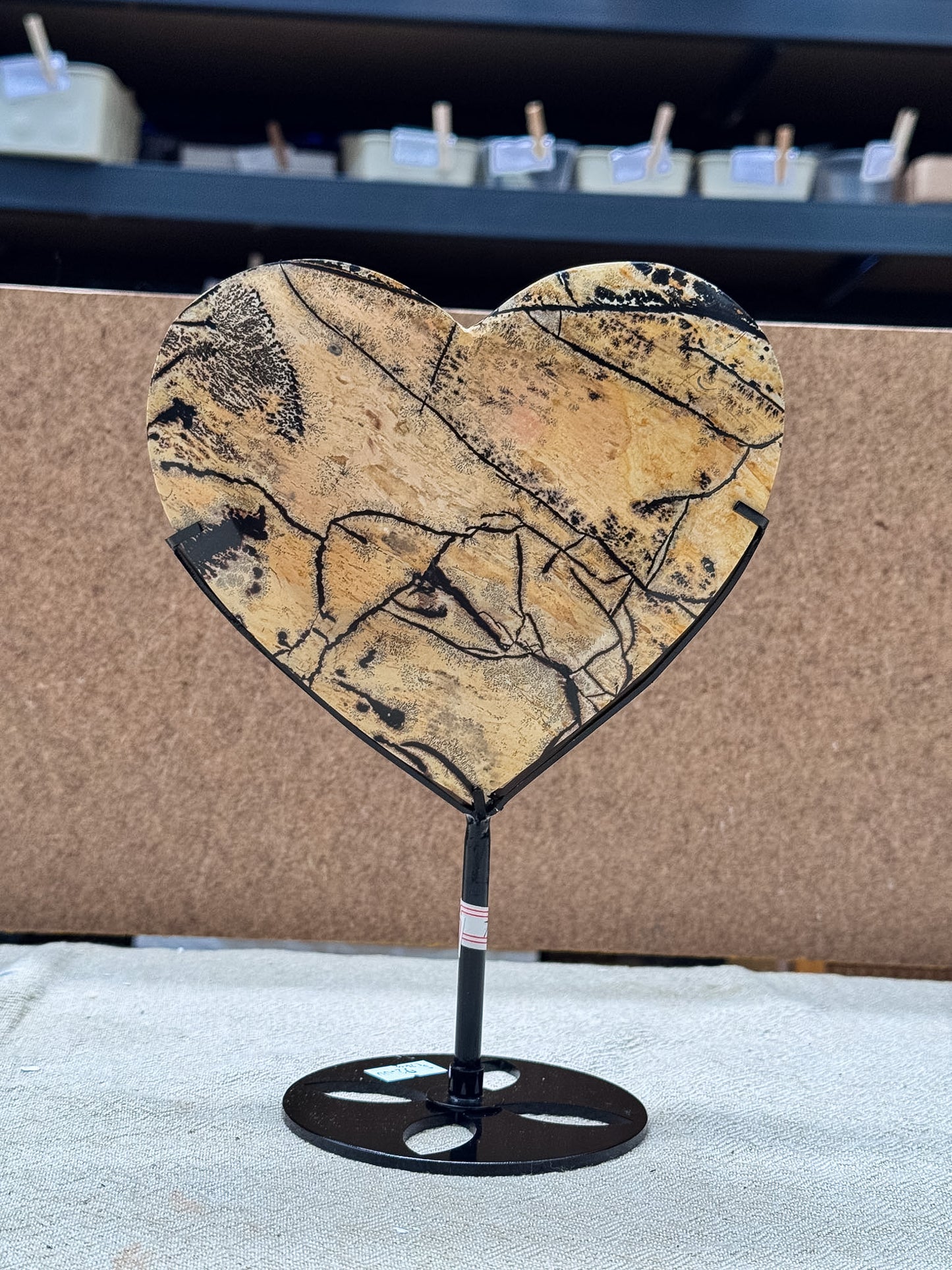 Picture Jasper Heart on Stand