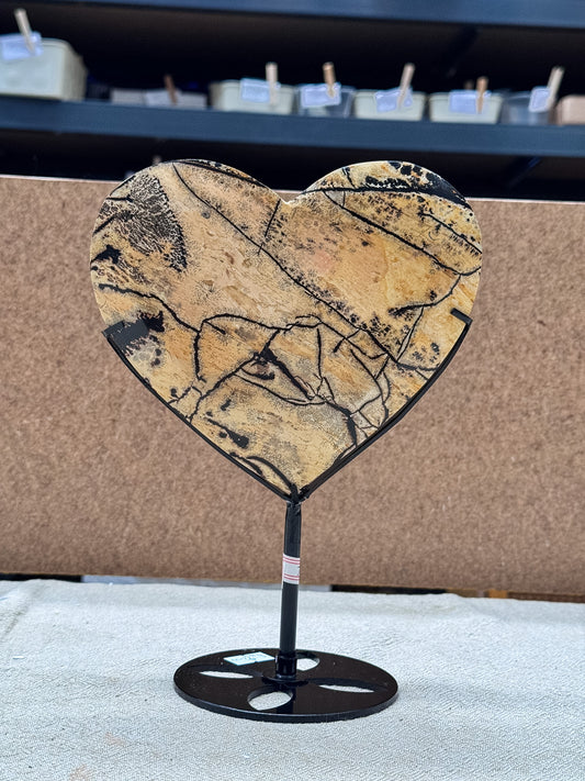 Picture Jasper Heart on Stand