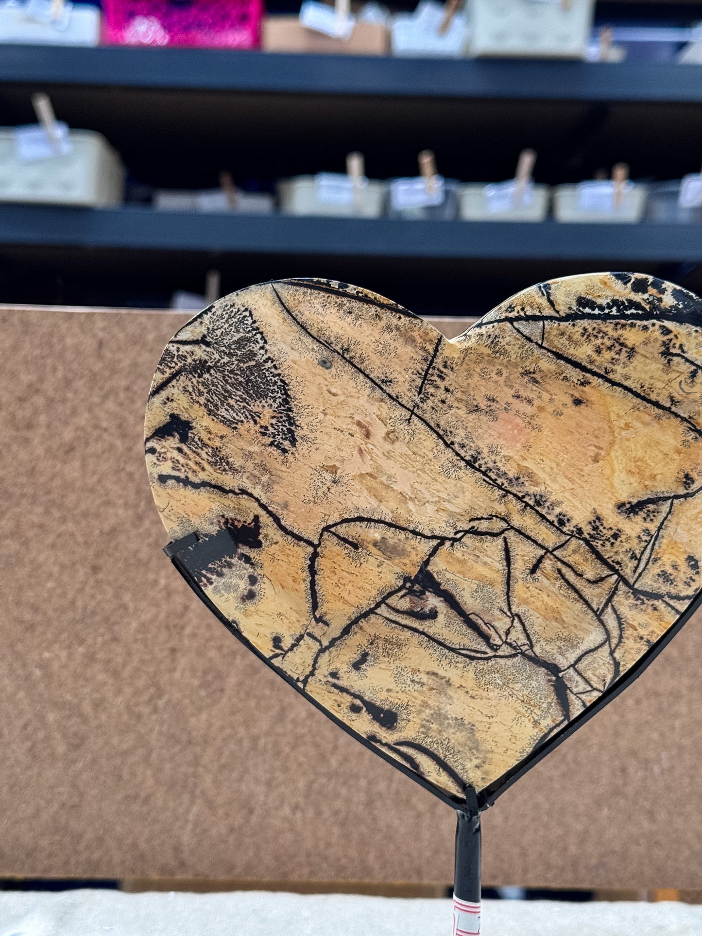 Picture Jasper Heart on Stand