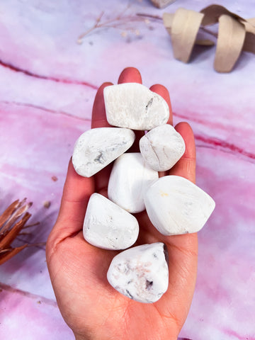 White Scolecite Tumbles