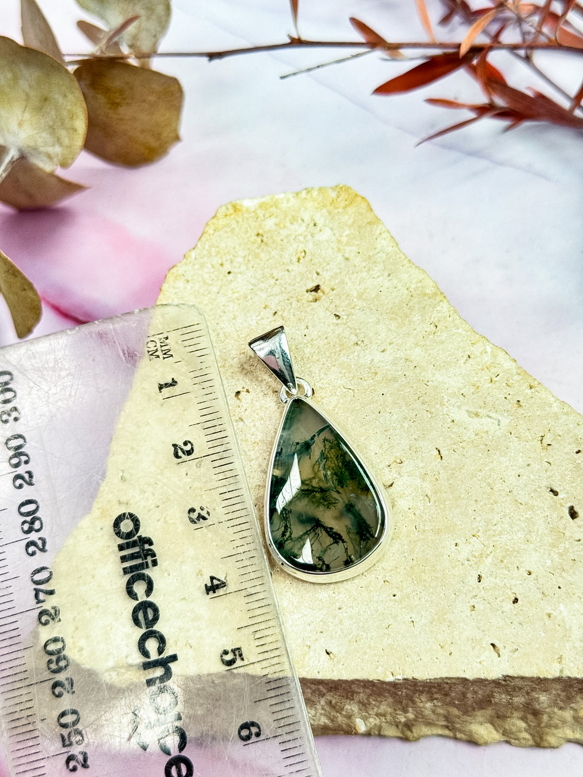 Moss Agate Pendants