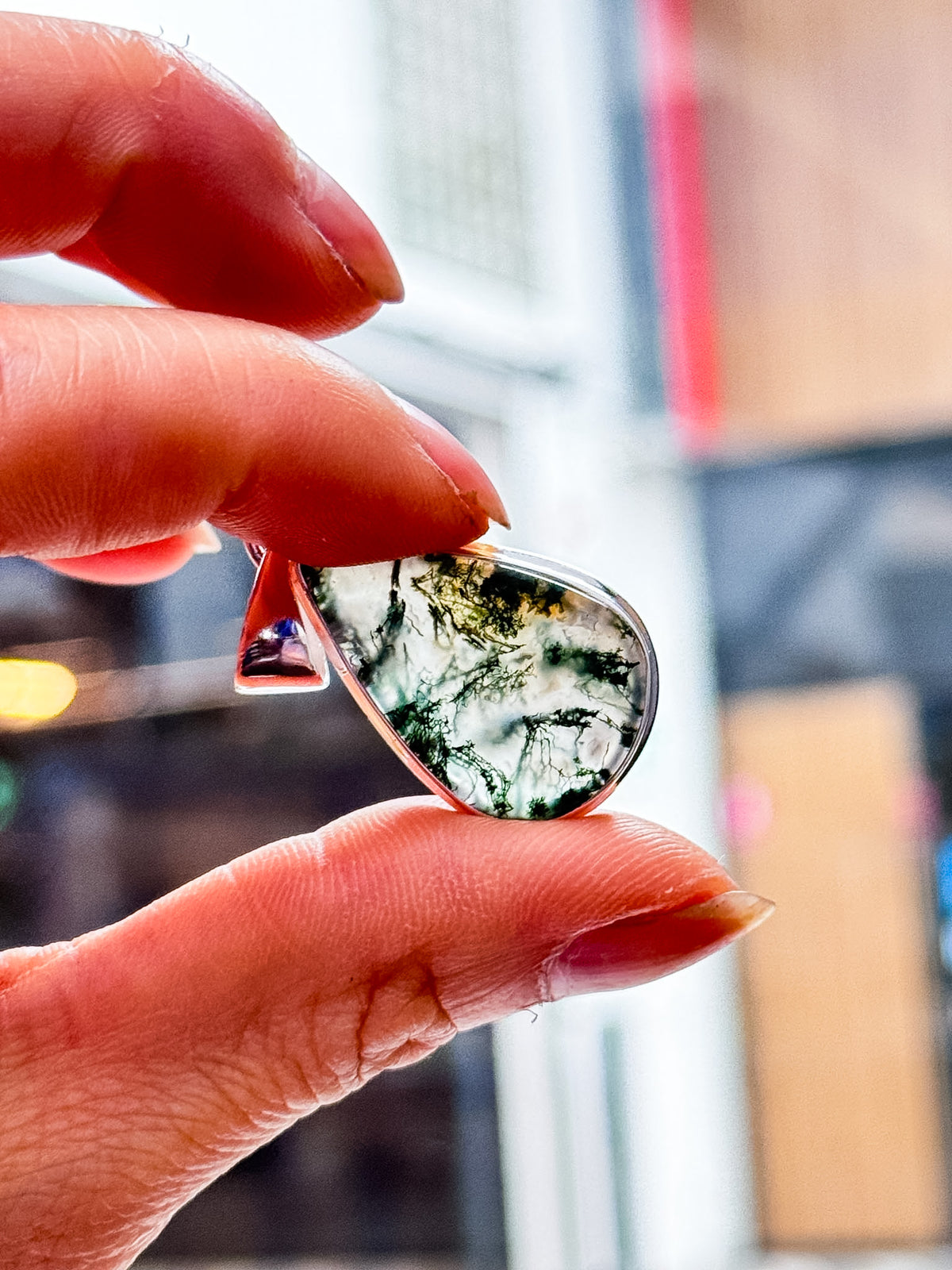 Moss Agate Pendants
