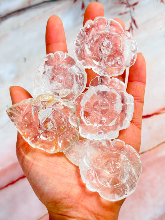 Clear Quartz Roses