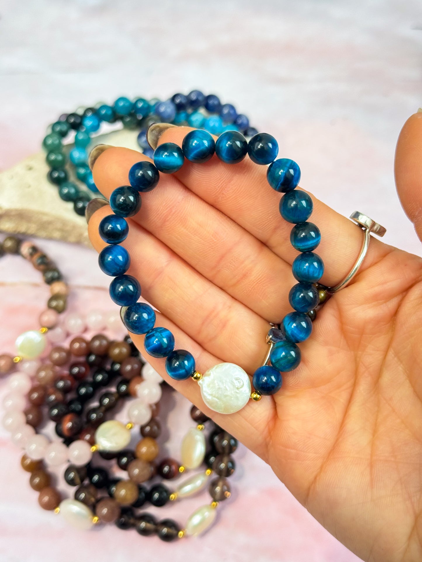 Crystal Bead with Pearl Bracelets