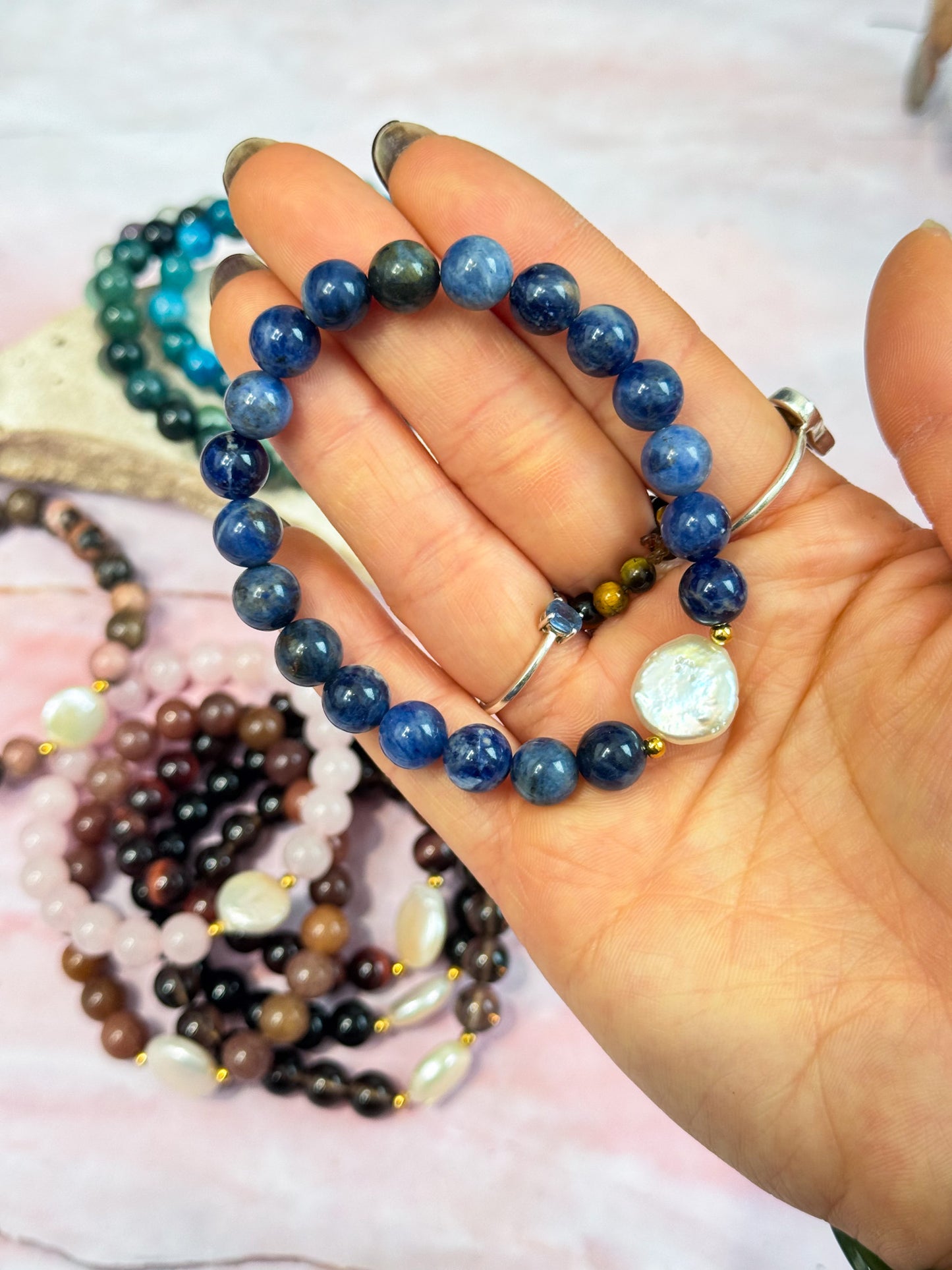 Crystal Bead with Pearl Bracelets