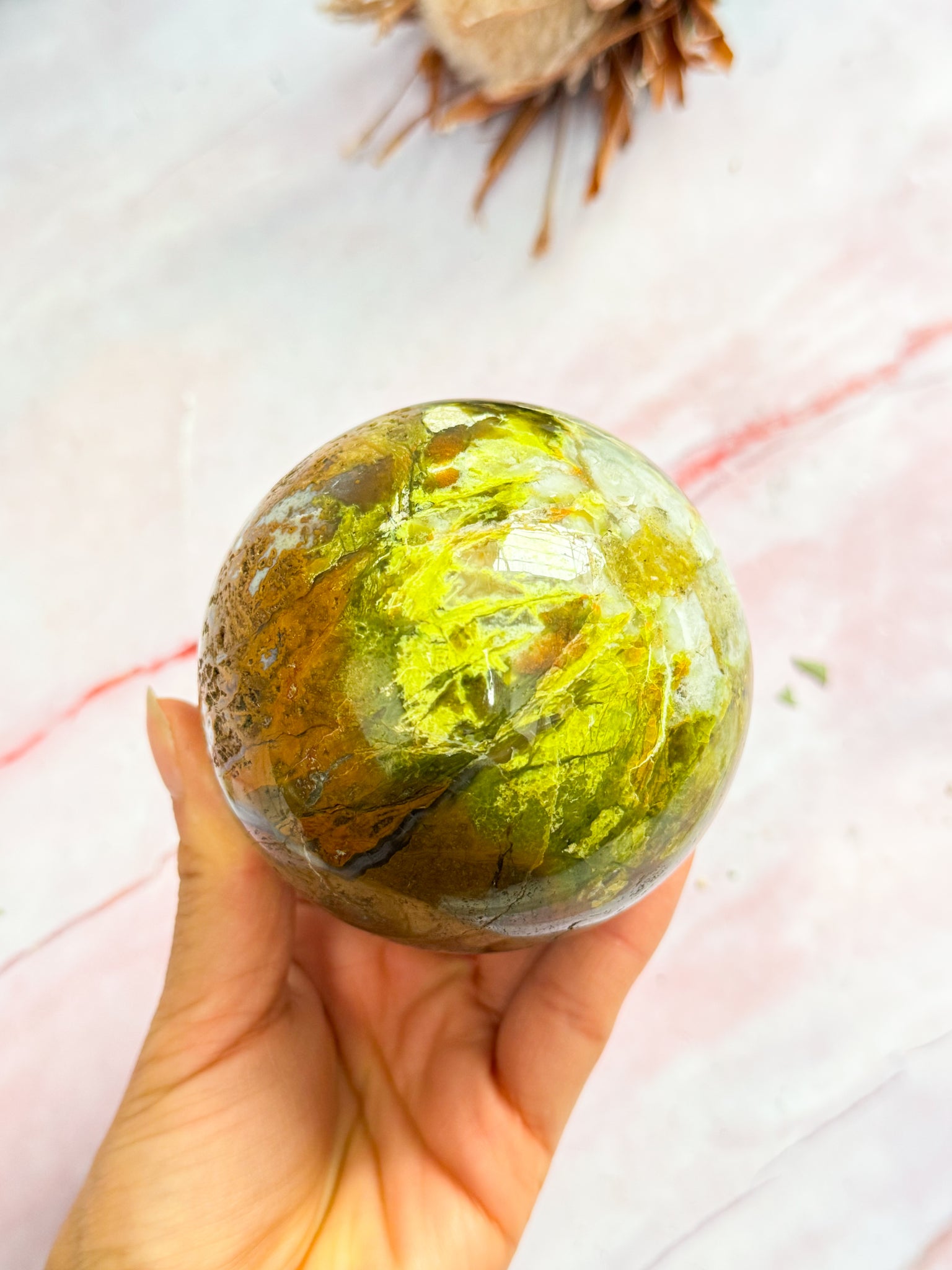 Green Opal Sphere