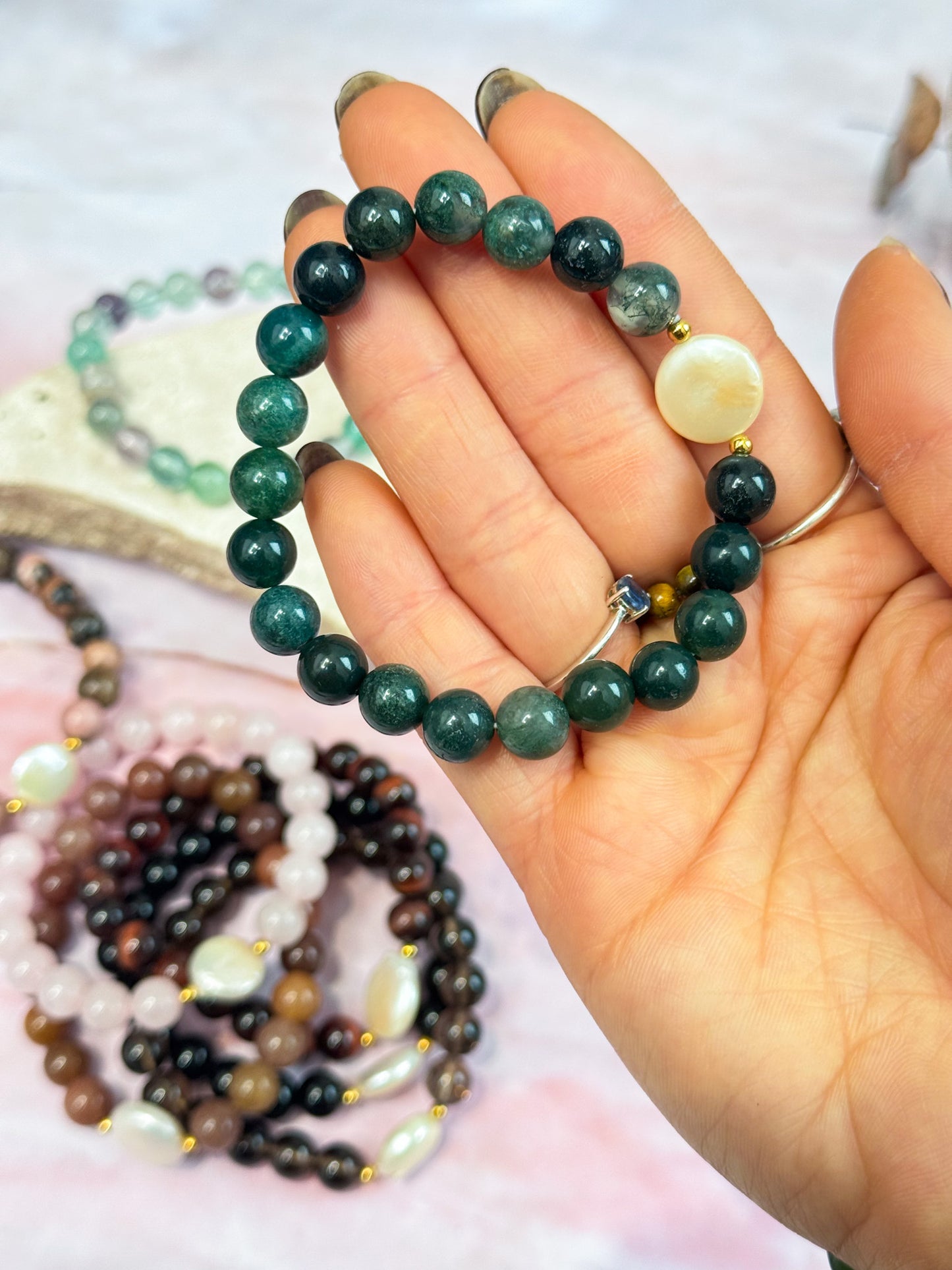 Crystal Bead with Pearl Bracelets