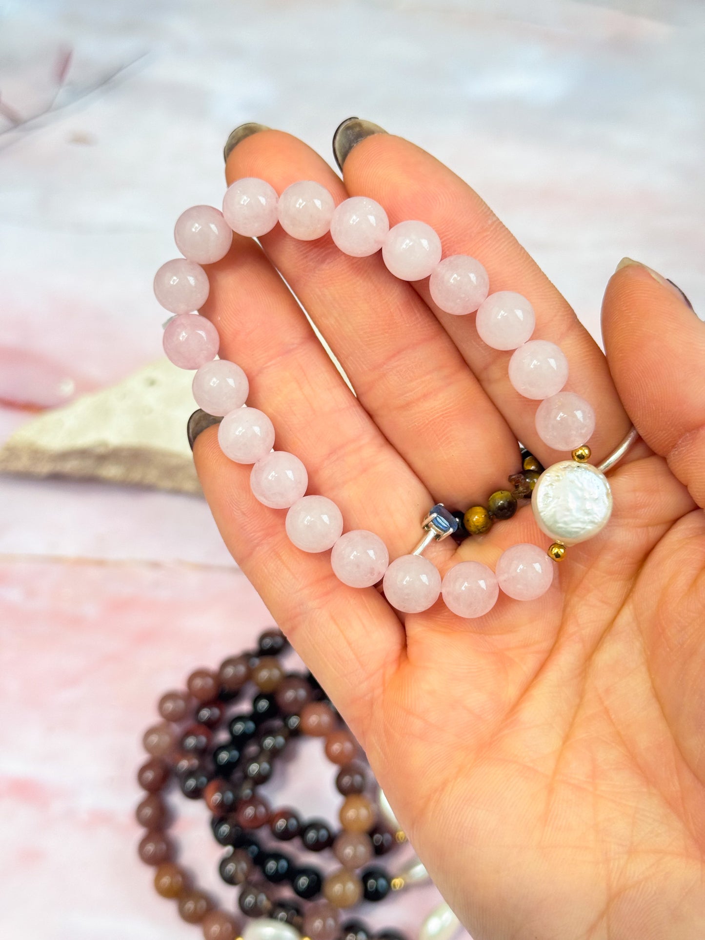 Crystal Bead with Pearl Bracelets