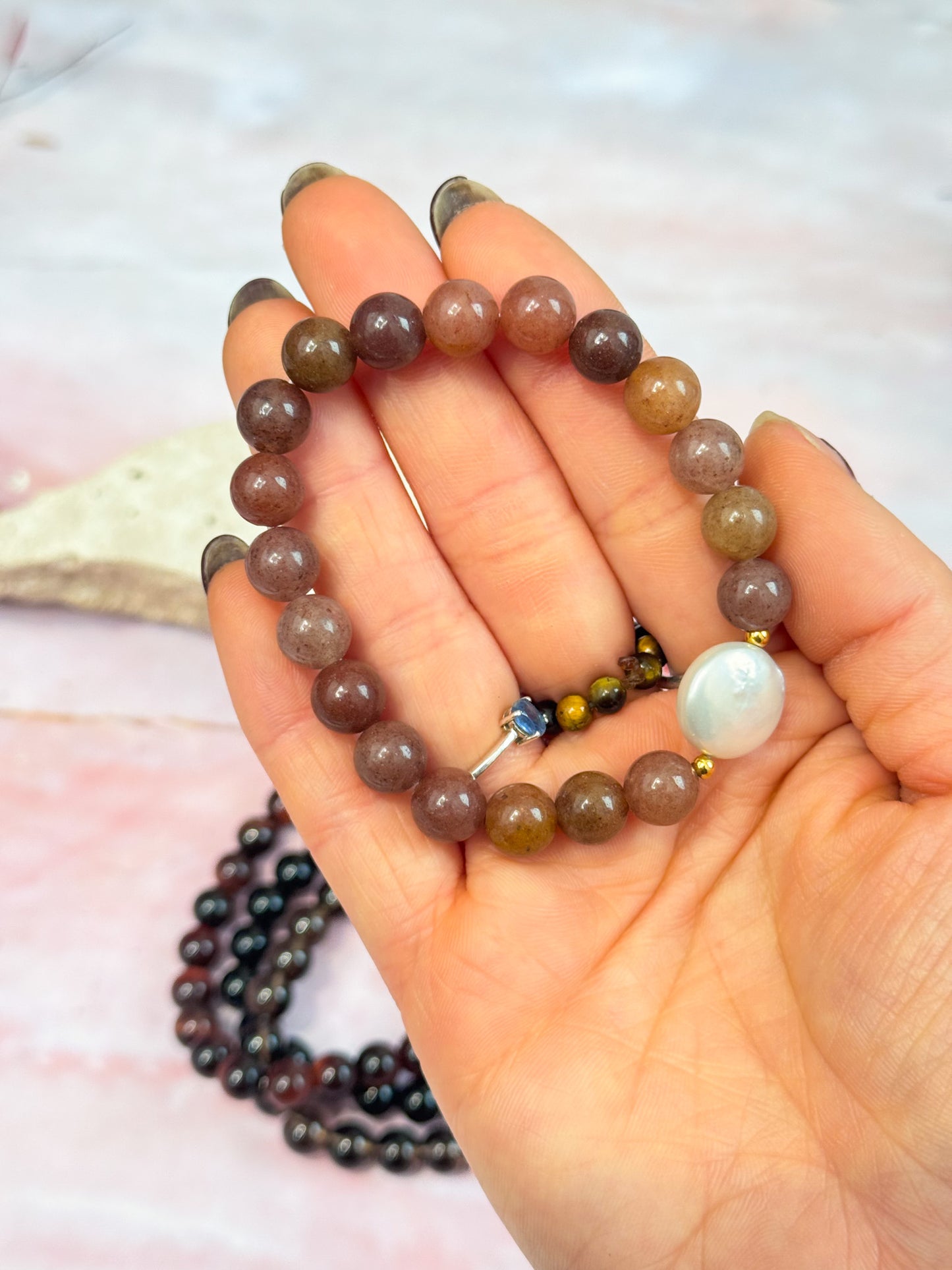 Crystal Bead with Pearl Bracelets