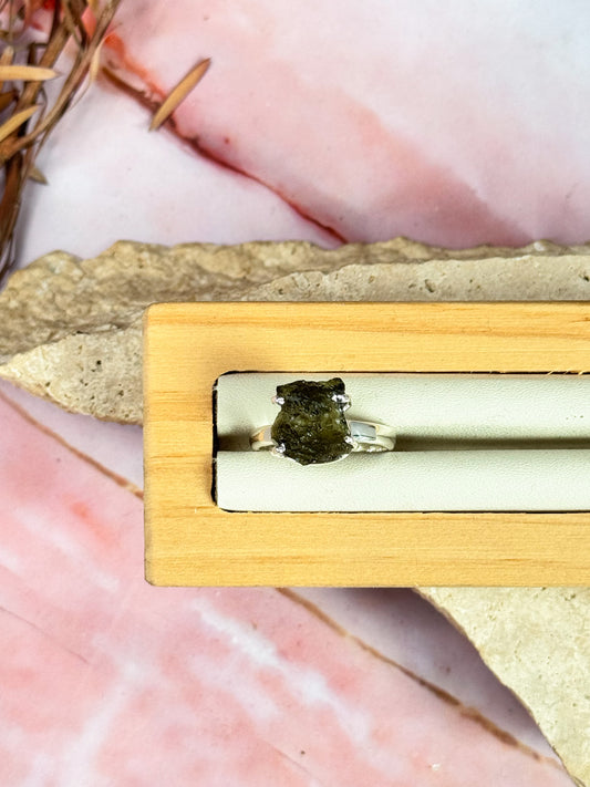 Moldavite Ring - Size 6.5