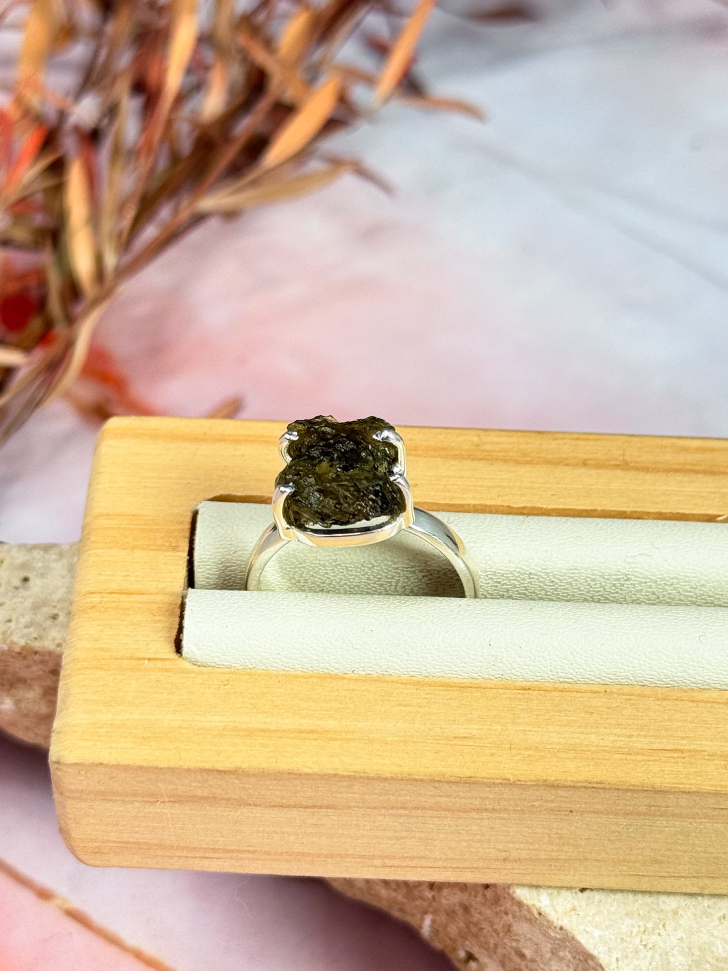 Moldavite Ring - Size 6.5