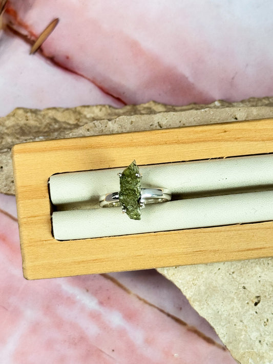 Moldavite Ring - Size 7.5