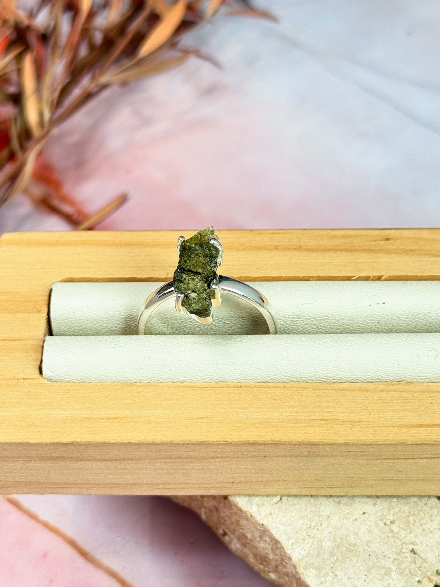 Moldavite Ring - Size 7.5