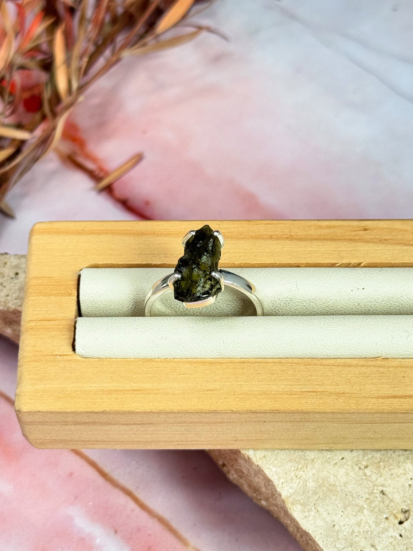 Moldavite Ring - Size 8