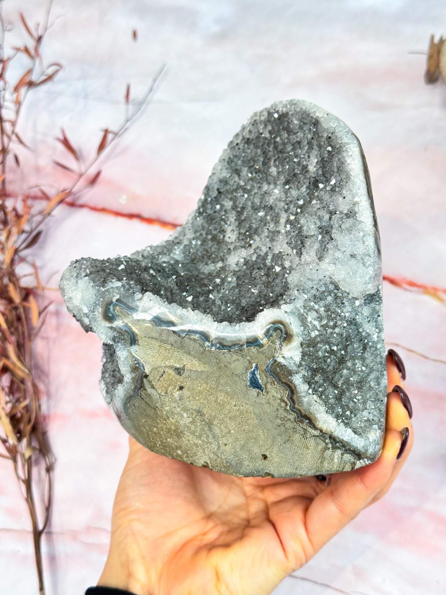 Black Amethyst Cluster