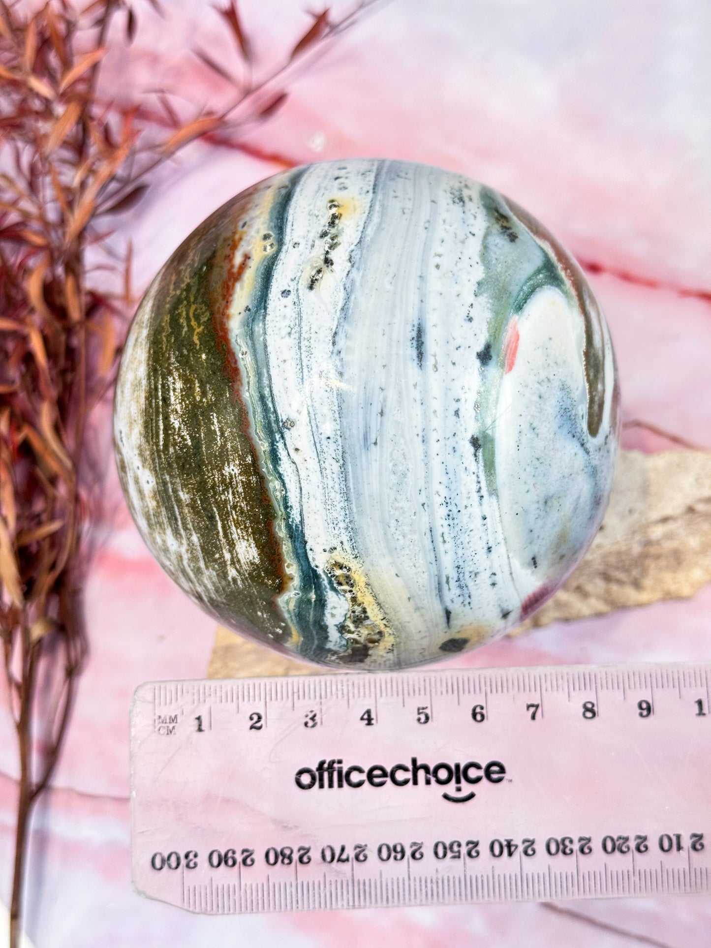 Pastel Ocean Jasper Sphere