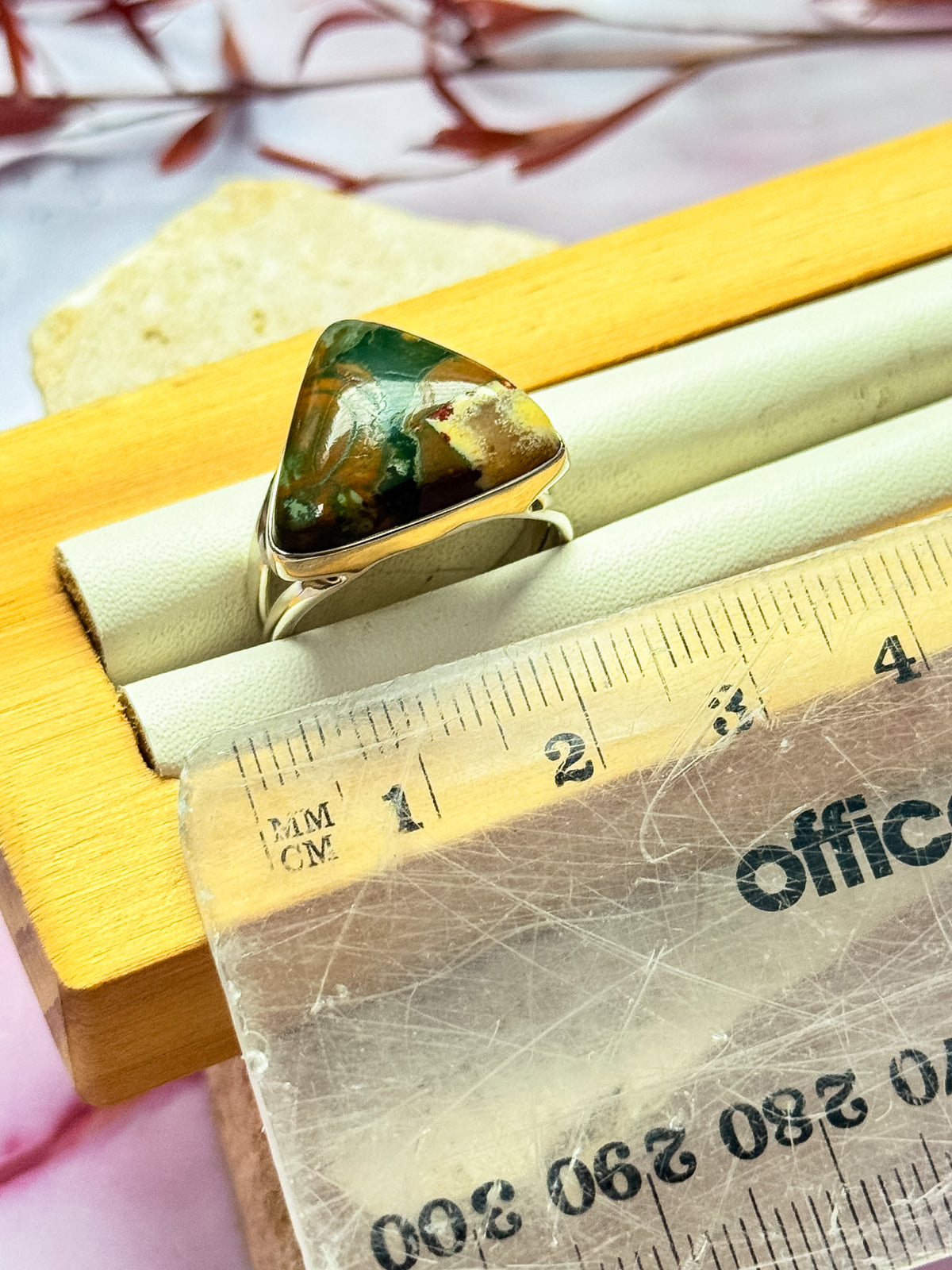 Rainforest Jasper / Rhyolite Ring - Size 8
