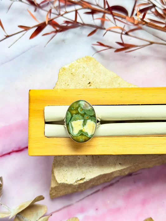Rainforest Jasper / Rhyolite Ring - Size 10