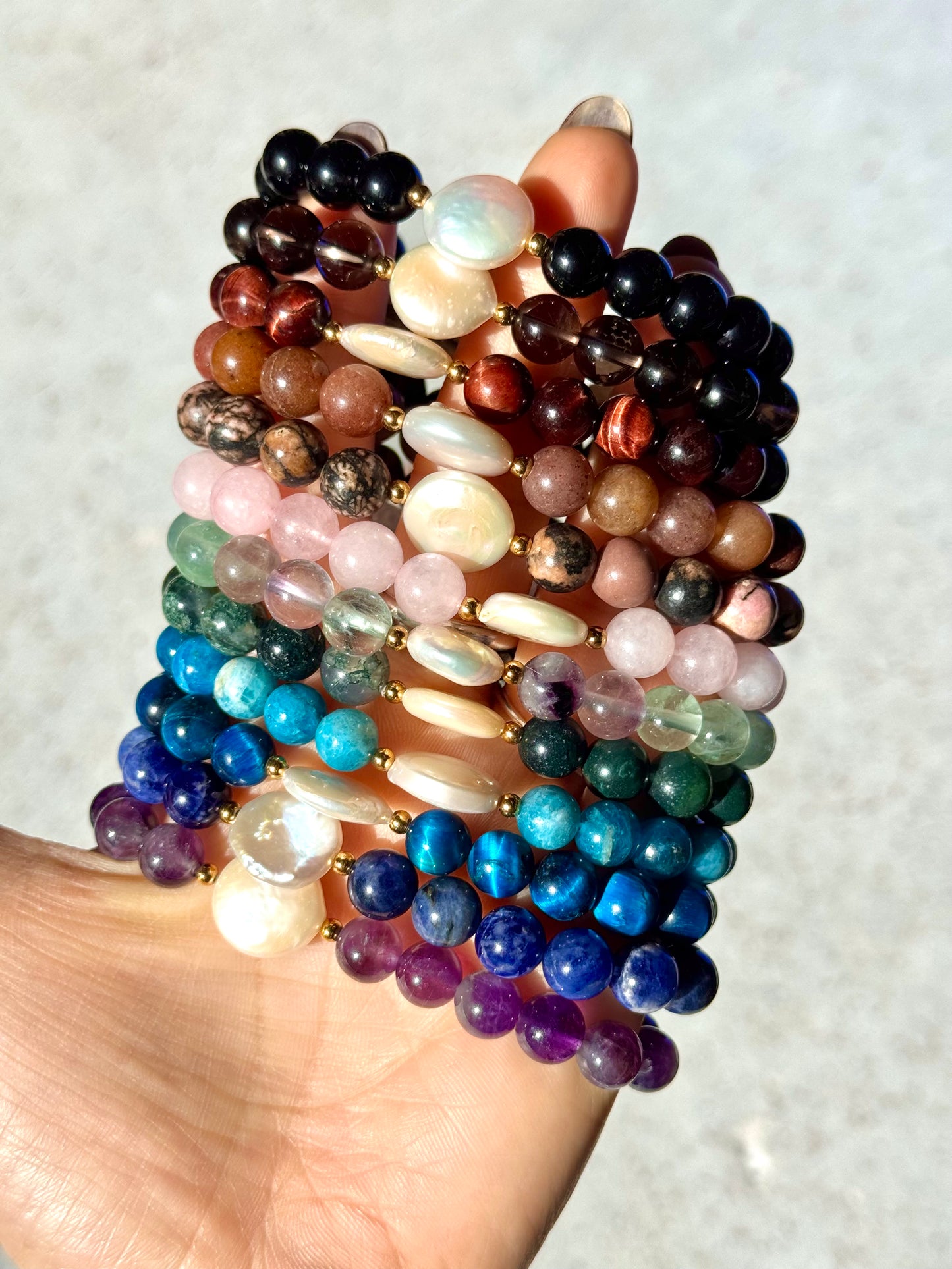 Crystal Bead with Pearl Bracelets