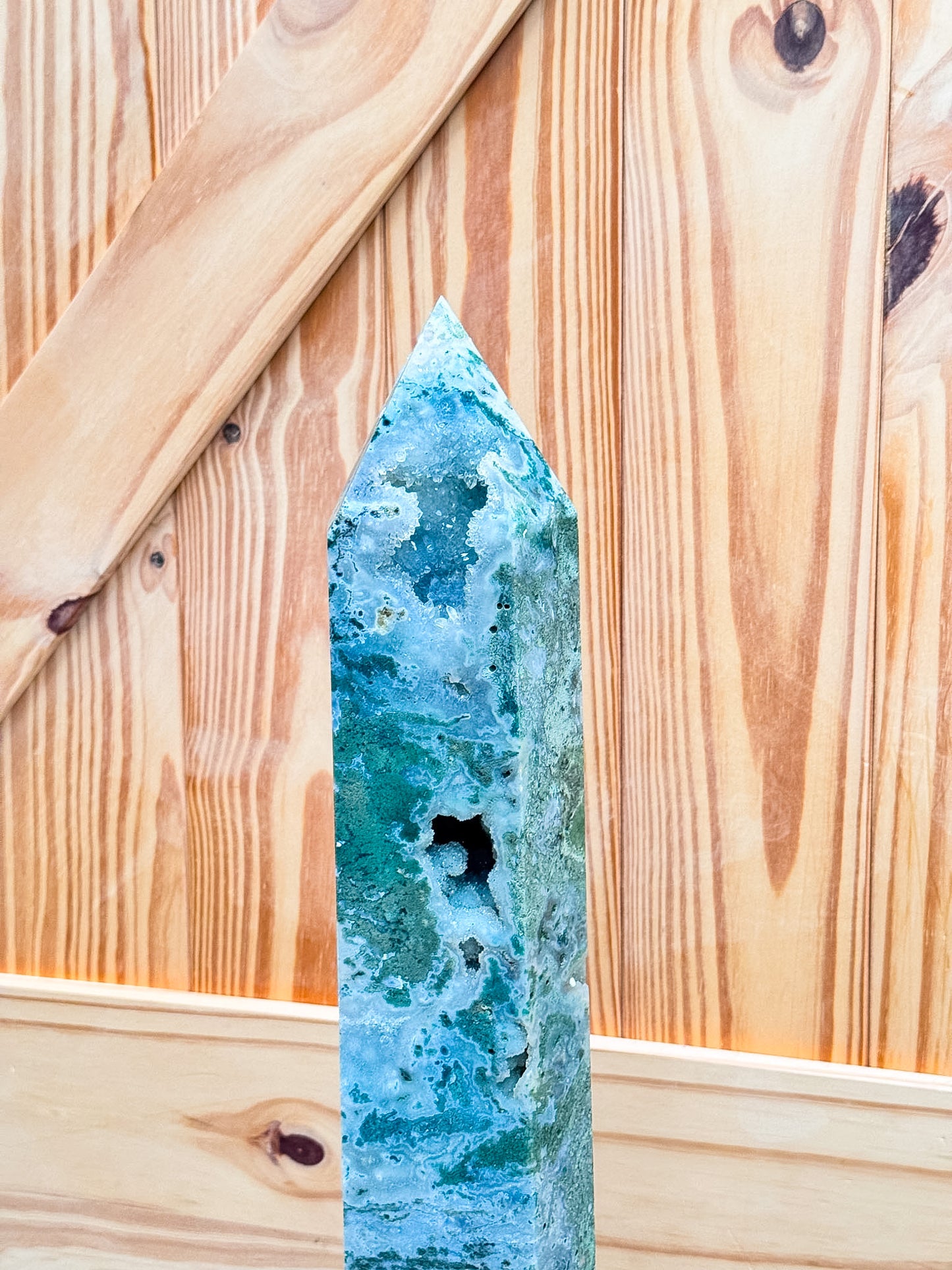 XL Moss Agate Tower