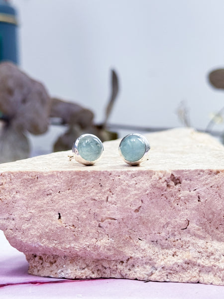 Aquamarine Stud Earrings