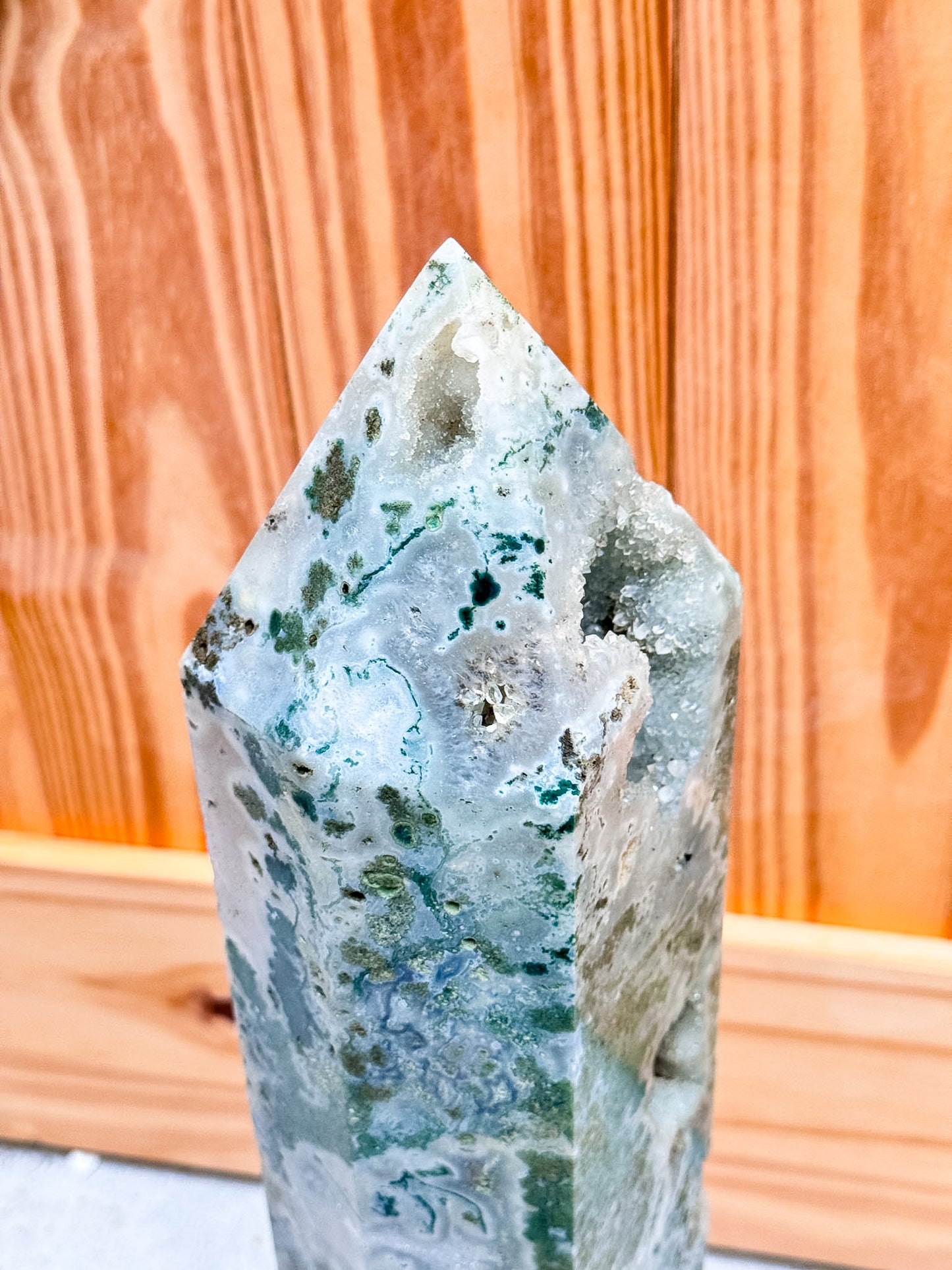 XL Moss Agate Tower