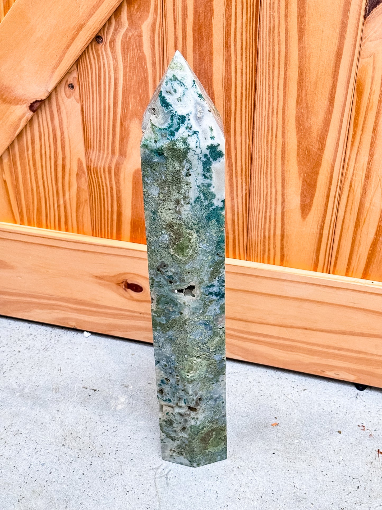 XL Moss Agate Tower