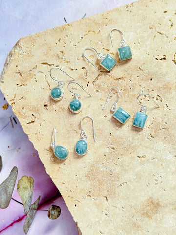 Aquamarine Hanging Earrings