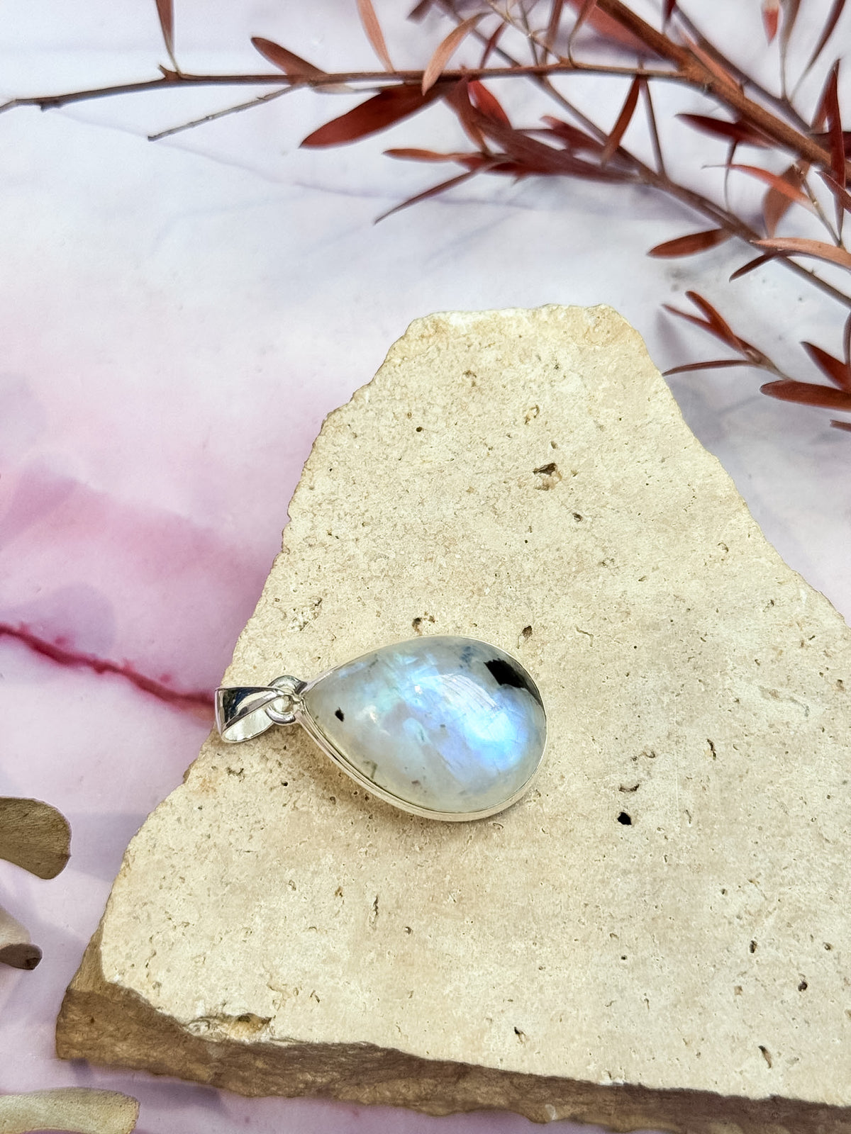 Rainbow Moonstone Pendants
