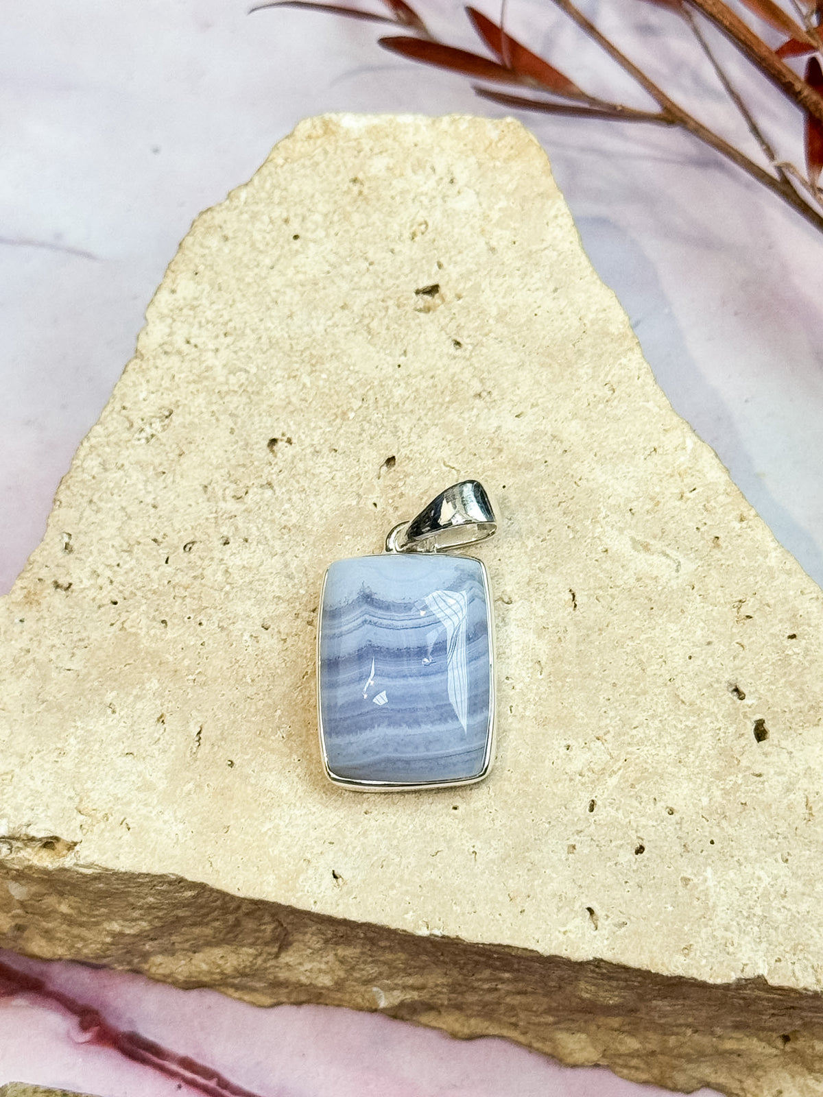 Blue Lace Agate Pendants
