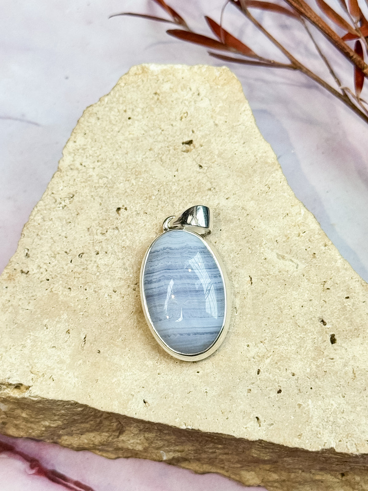 Blue Lace Agate Pendants