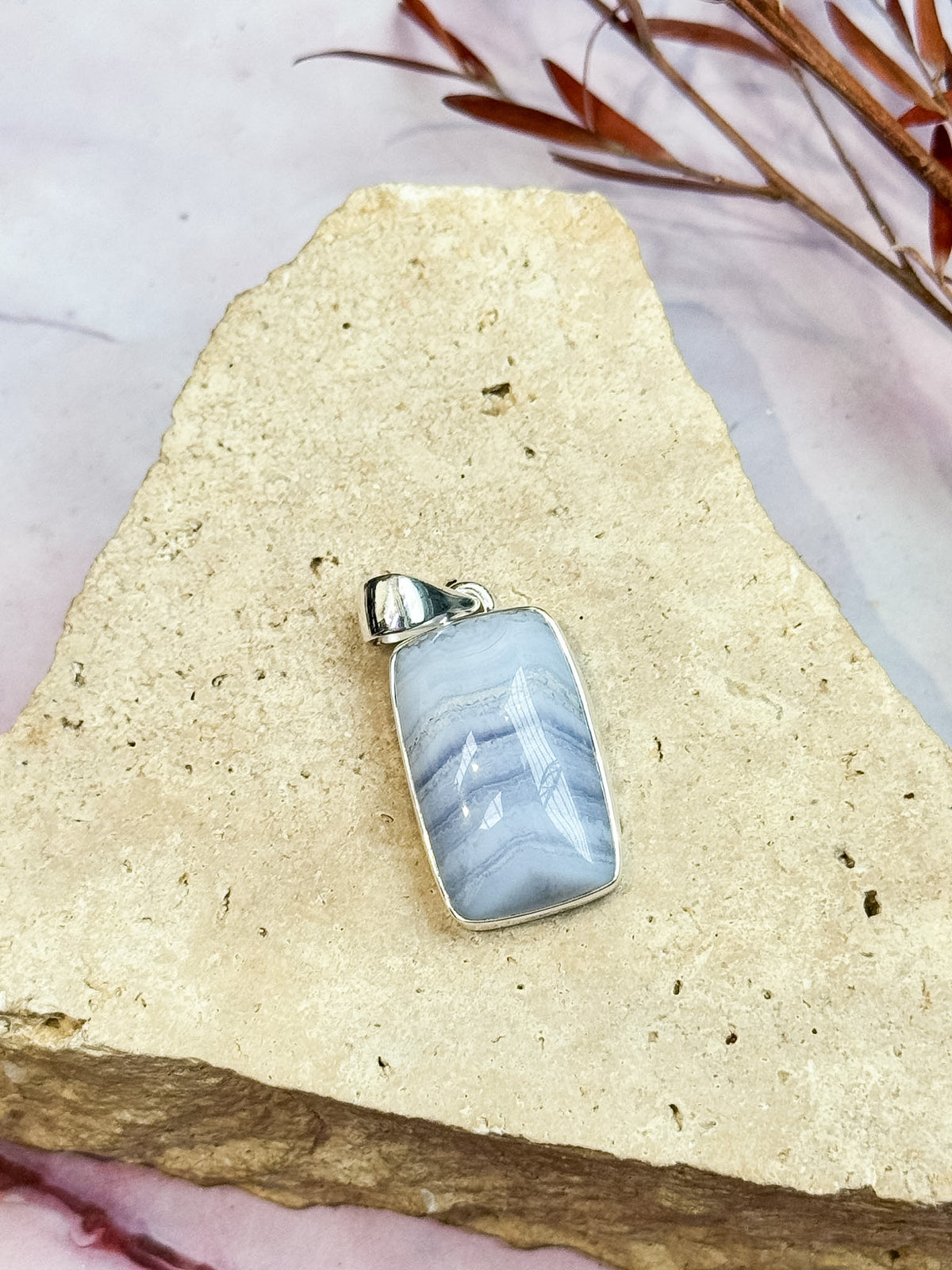 Blue Lace Agate Pendants