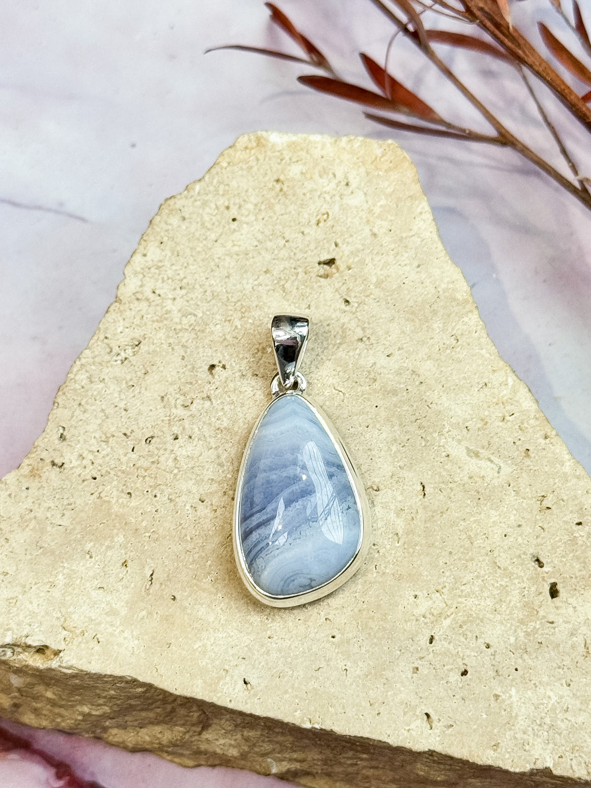 Blue Lace Agate Pendants