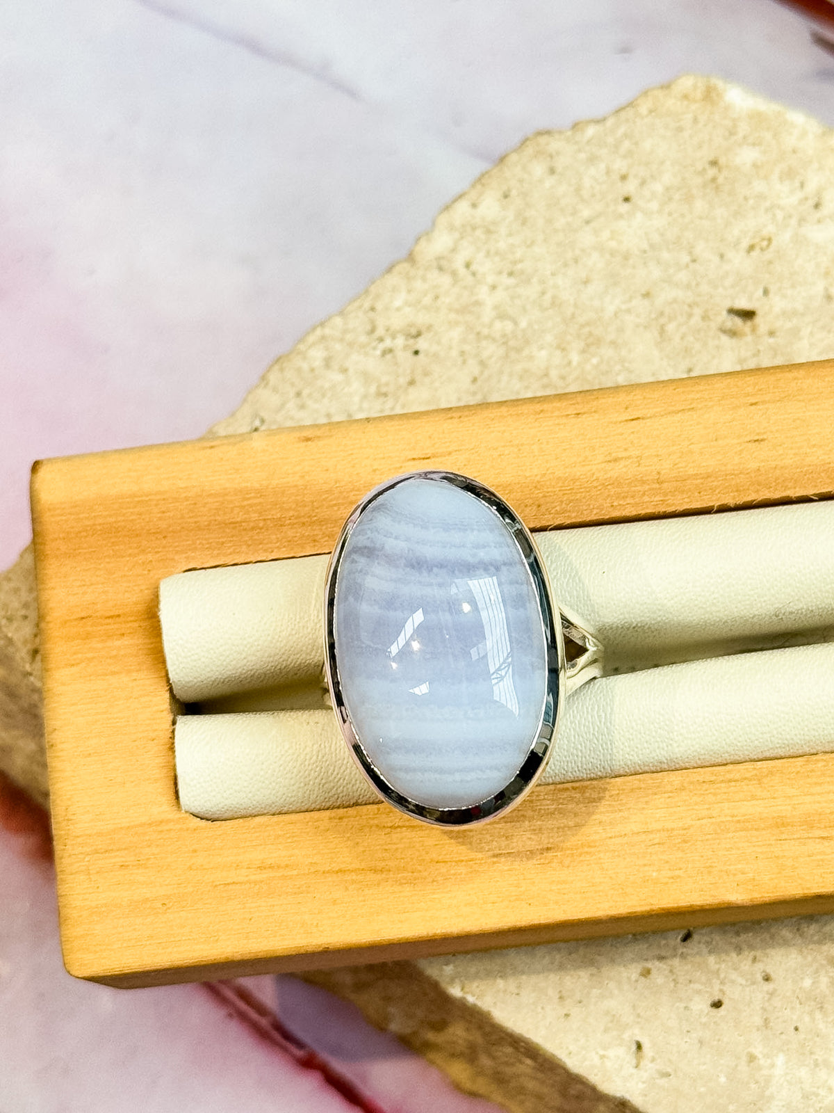 Blue Lace Agate Rings