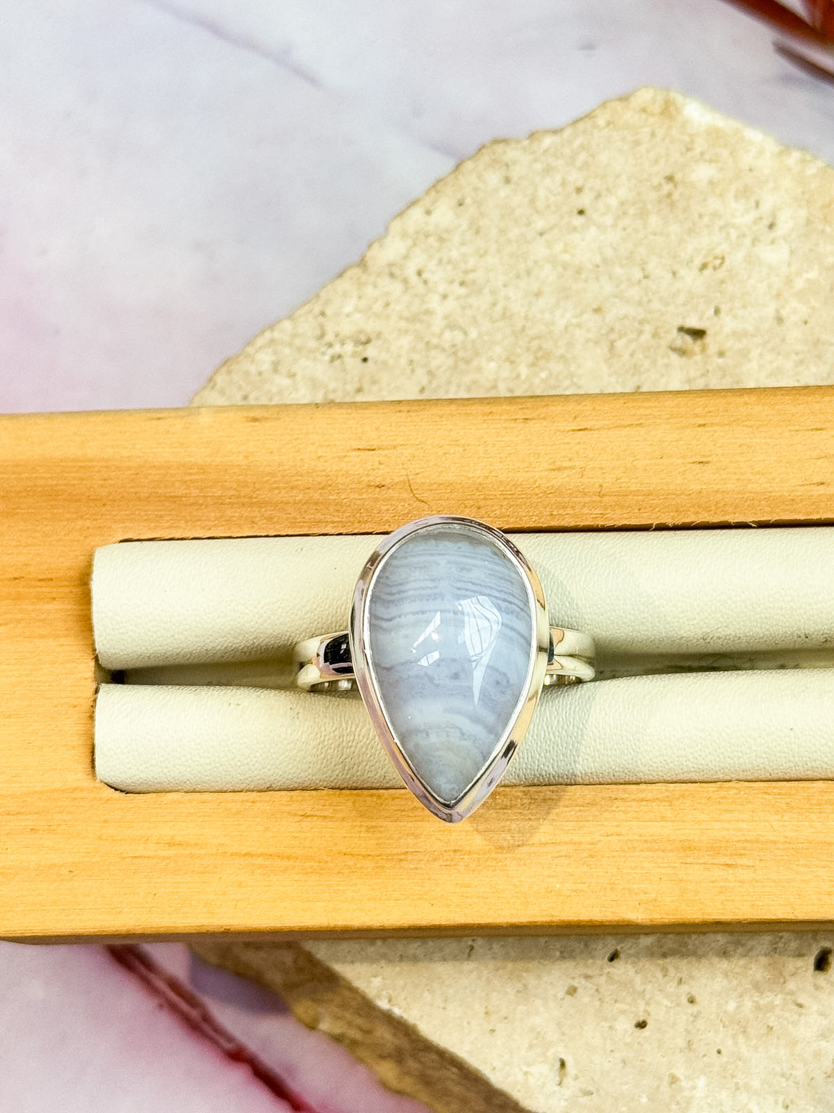 Blue Lace Agate Rings