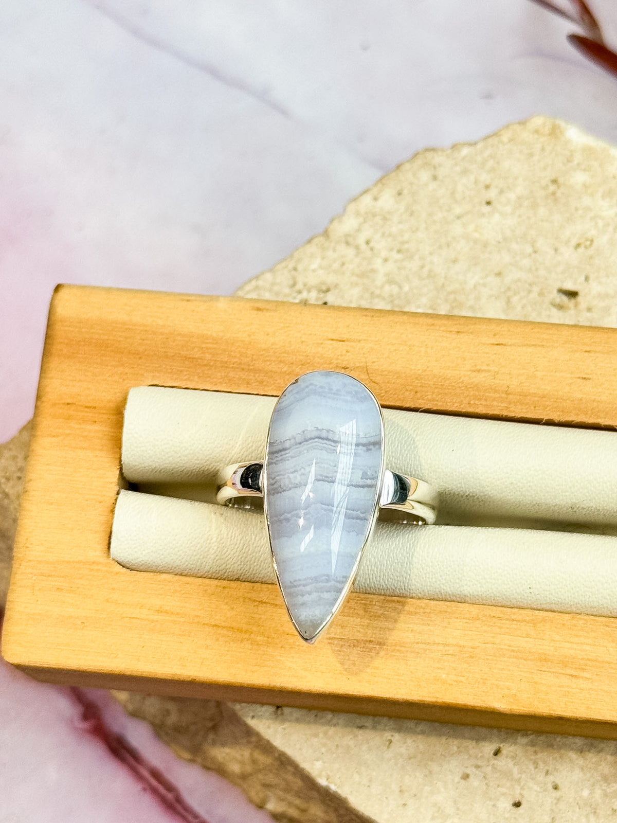 Blue Lace Agate Rings