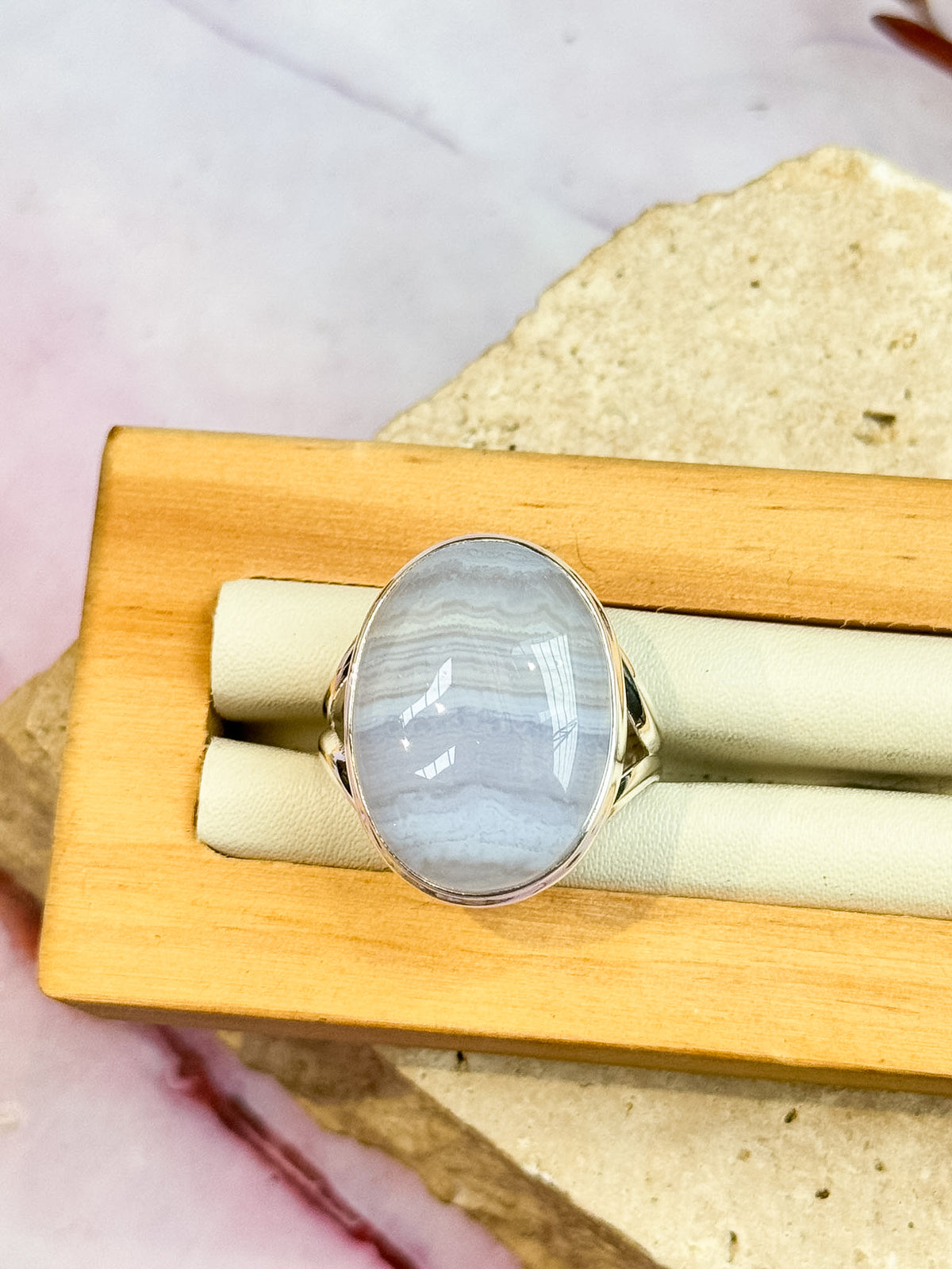 Blue Lace Agate Rings