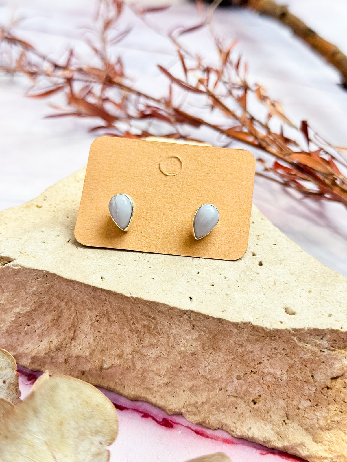 Blue Lace Agate Studs