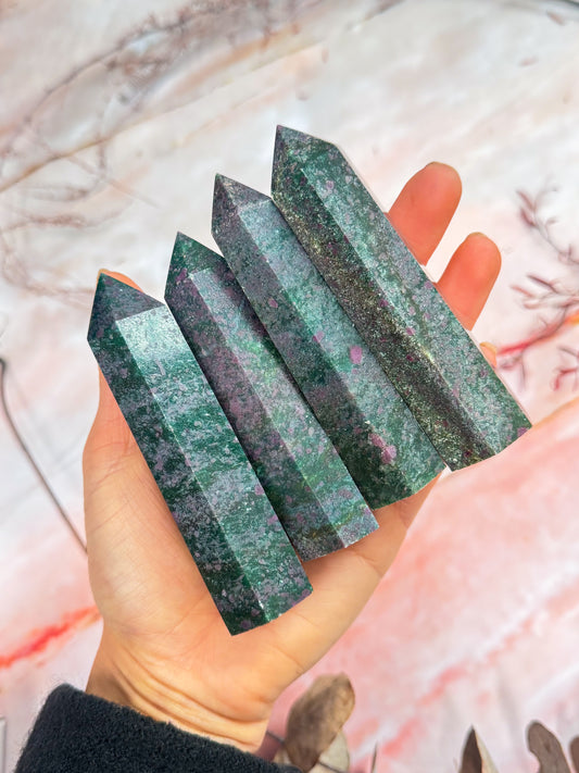Ruby in Fuschite Points