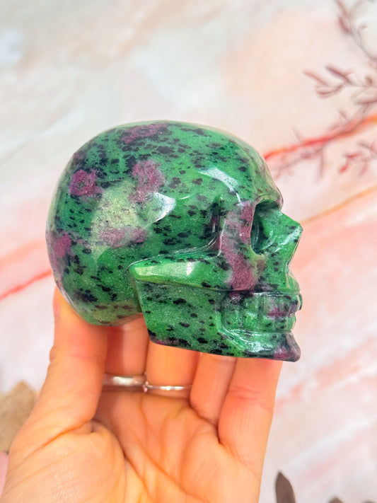 Ruby in Zoisite Skull