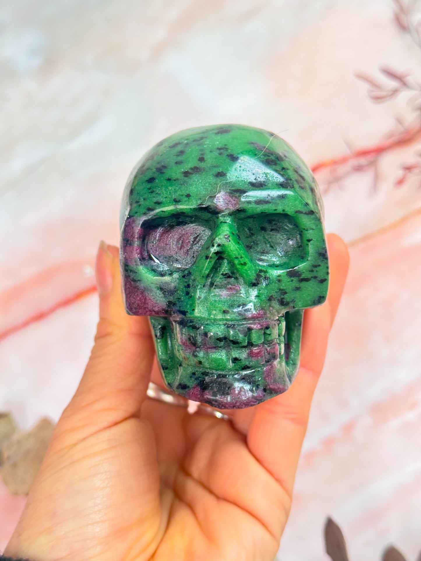 Ruby in Zoisite Skull