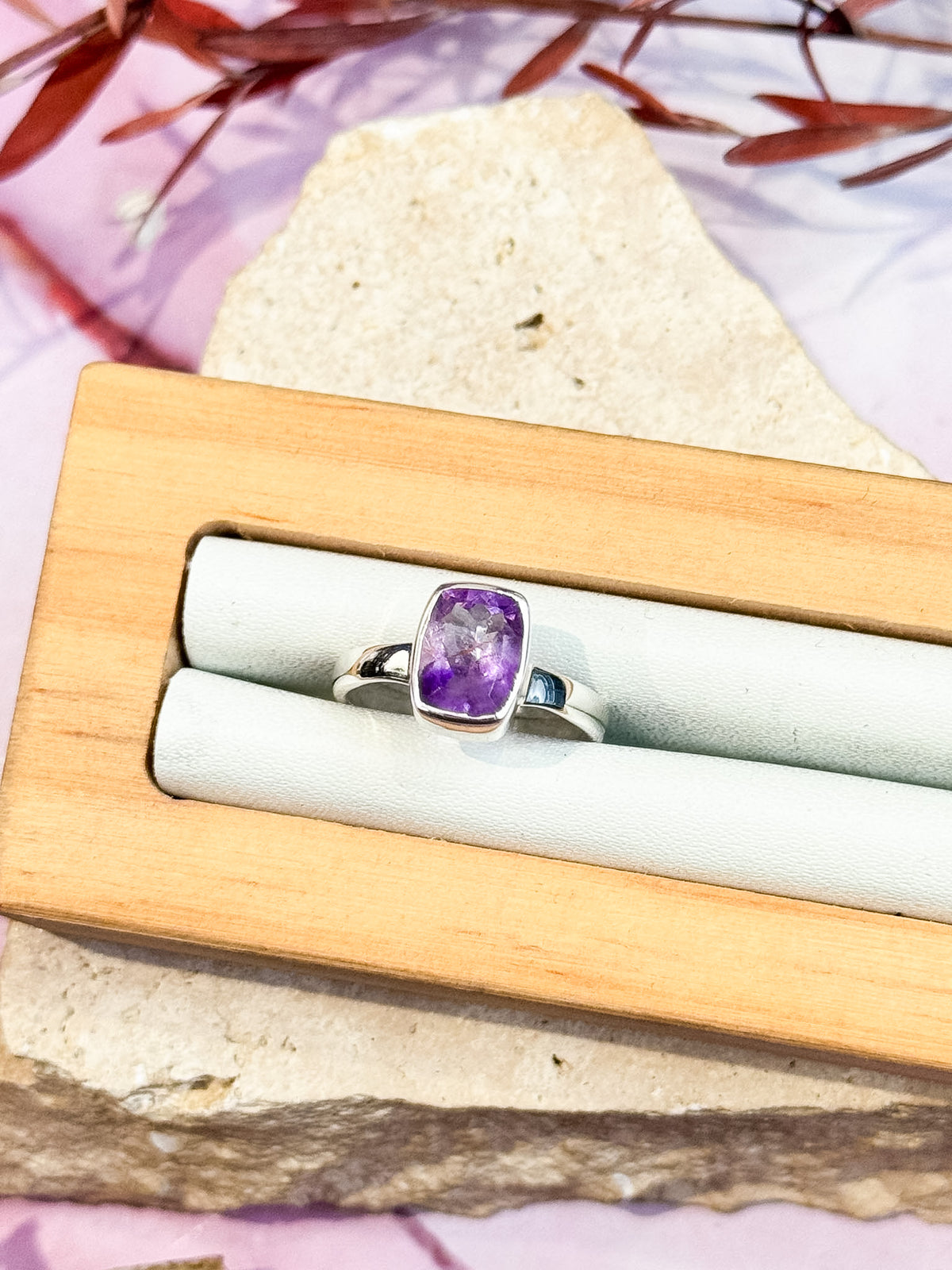 Faceted Amethyst Rings