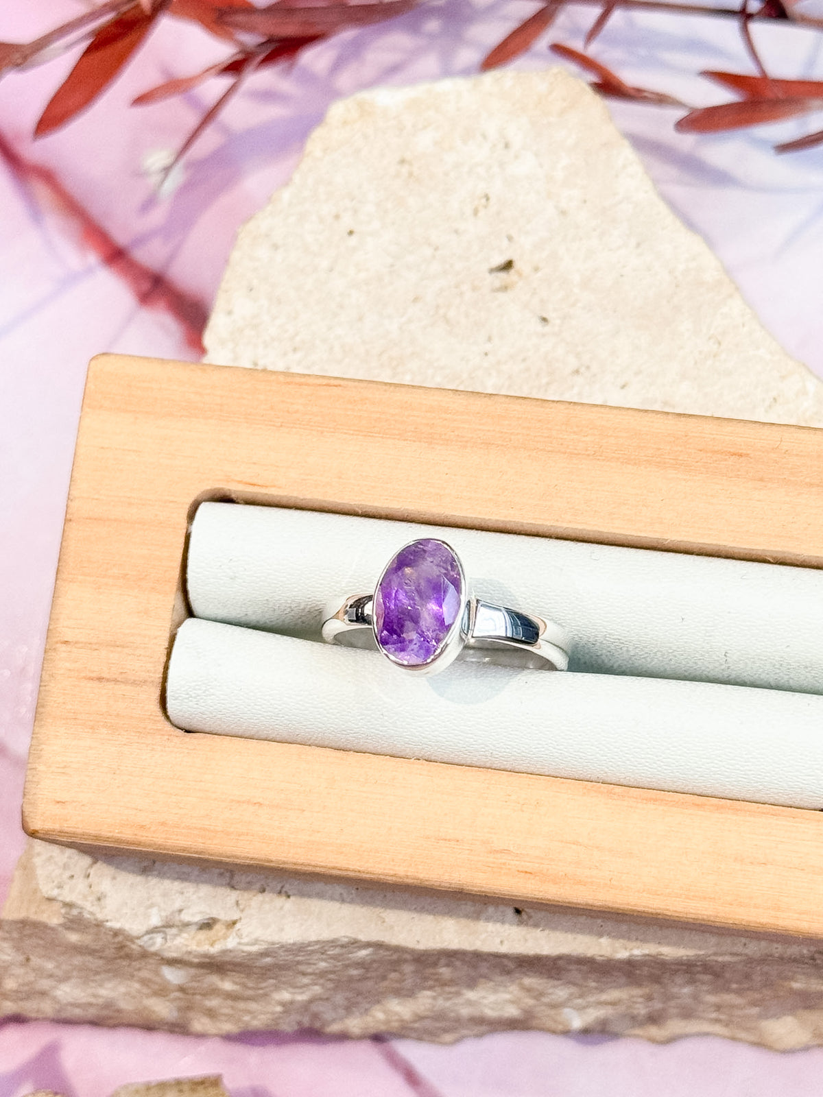 Faceted Amethyst Rings