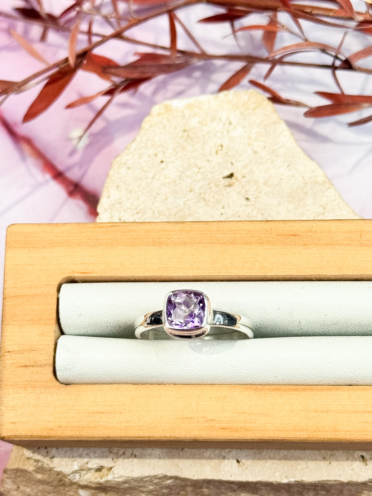 Faceted Amethyst Rings