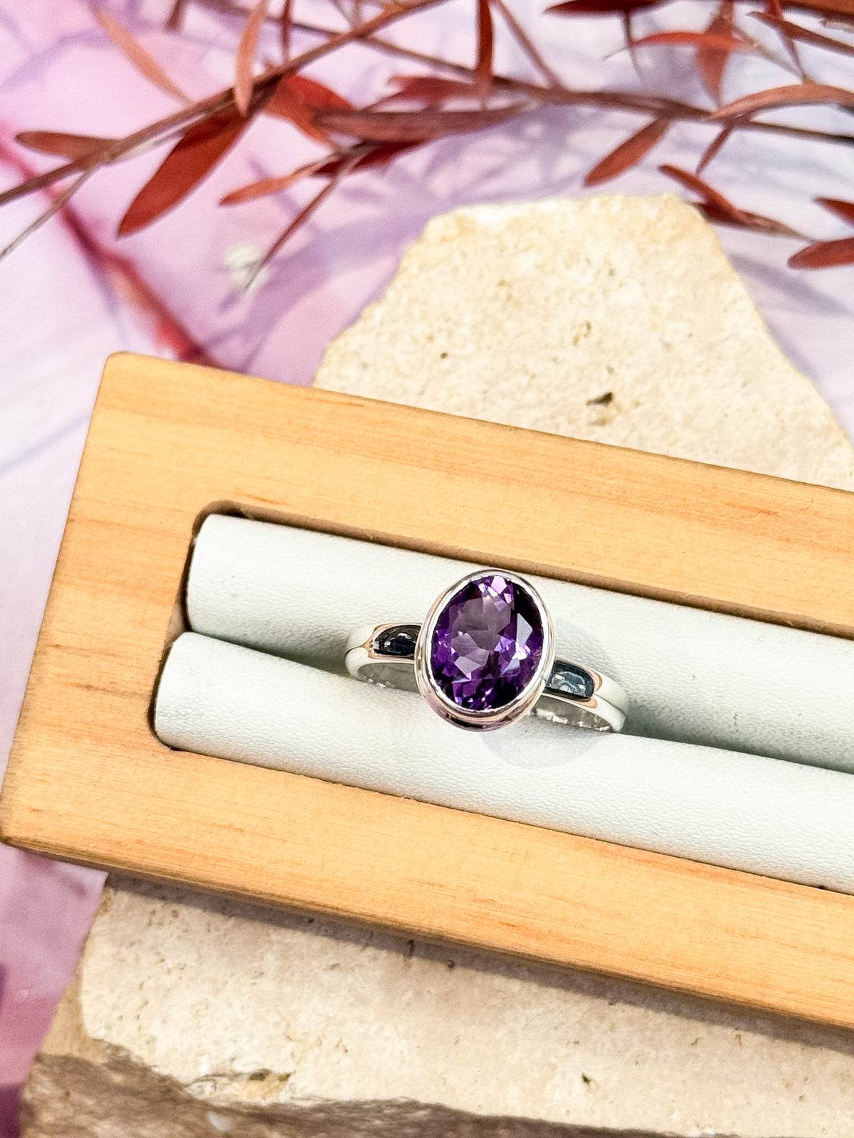 Faceted Amethyst Rings