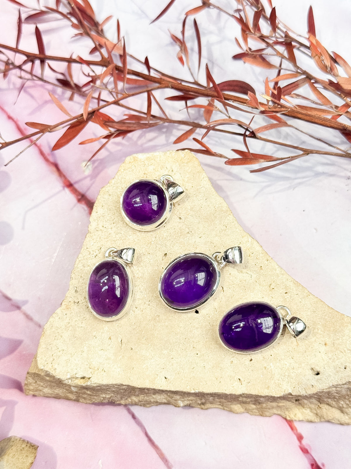 High Grade Amethyst Pendants