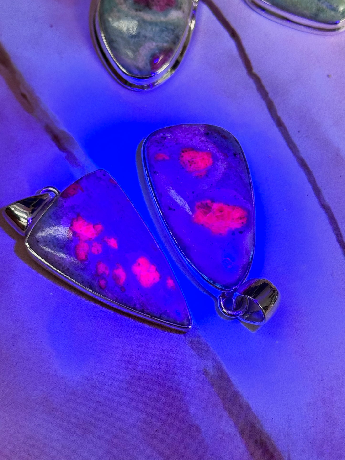 Ruby in Fuschite Pendants